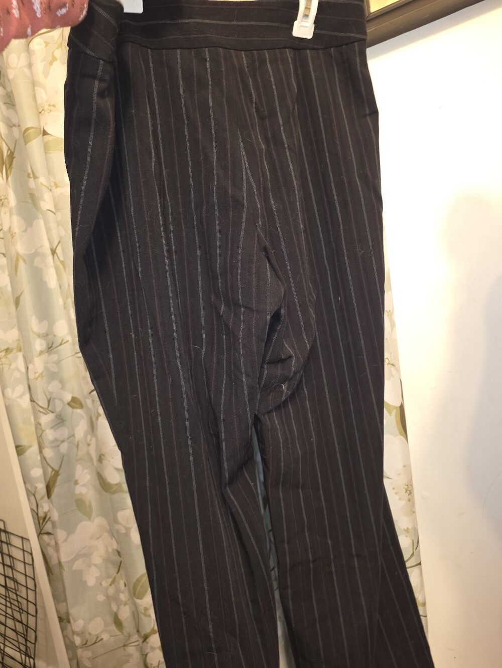 Womans  Black Pinstripe Dress Pants